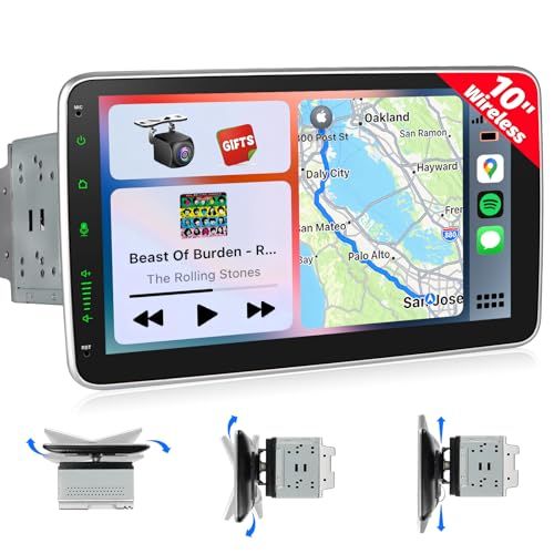 【新品】2DIN&10.1インチ ディスプレイオーディオ 無線CarPlay+AndroidAuto対応:スマホ連携でナビゲーションする バックカメラ連動、映像出入力、ステアリングコントロール ラジオ/アンプ/WiFi/Bluetooth音樂 7e0a81b1