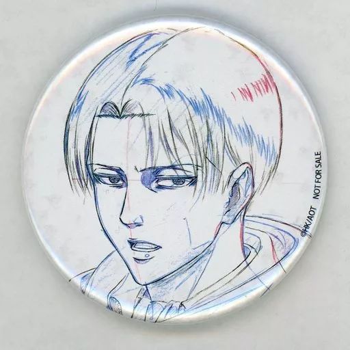 【中古】バッジ・ピンズ リヴァイ・アッカーマン 缶バッジ 「進撃の巨人 Season 3 原画集2」 WITアプリ購入特典