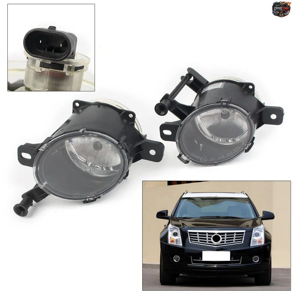 キャデラック SRX 2010 - 16 用 2個セット 車用フォグランプ ドライビングライト フロントバンパー フォグライト DRL 左右セット