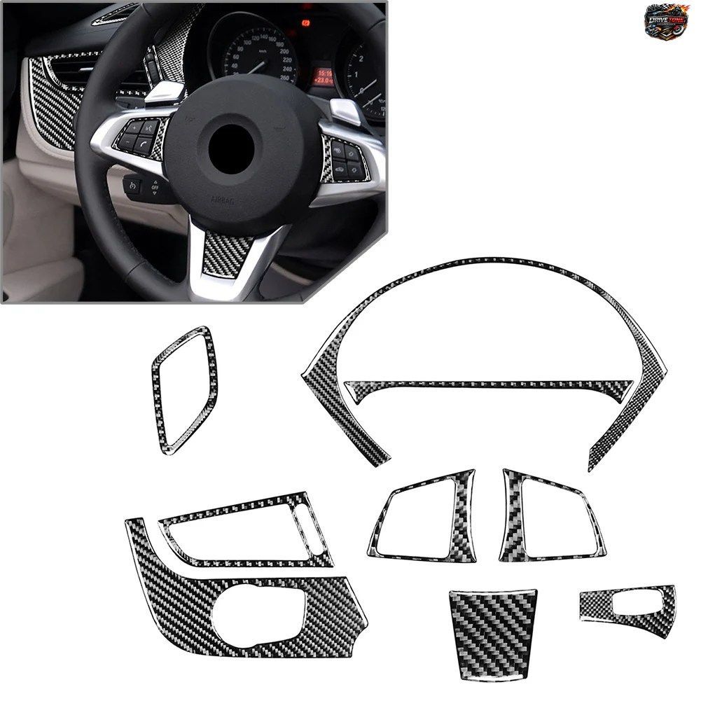 BMW Z4 E89 2009 - 16 LHD用 カーボンファイバー製カーインテリアステアリングホイールカバートリム装飾品 9個セット 7,826円