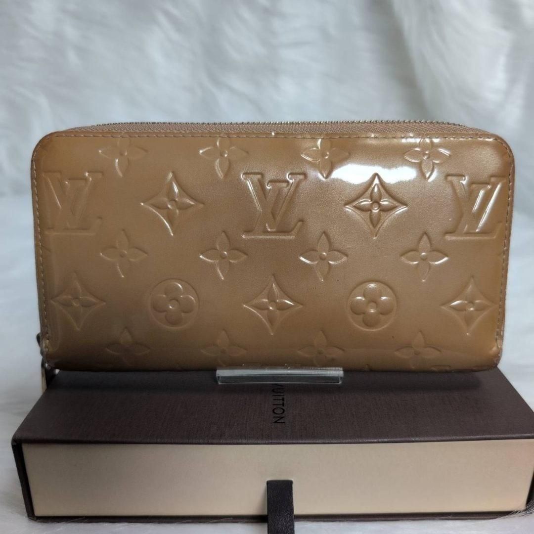 箱付き LOUIS VUITTON ヴェルニ ジッピーウォレット M91470 長財布