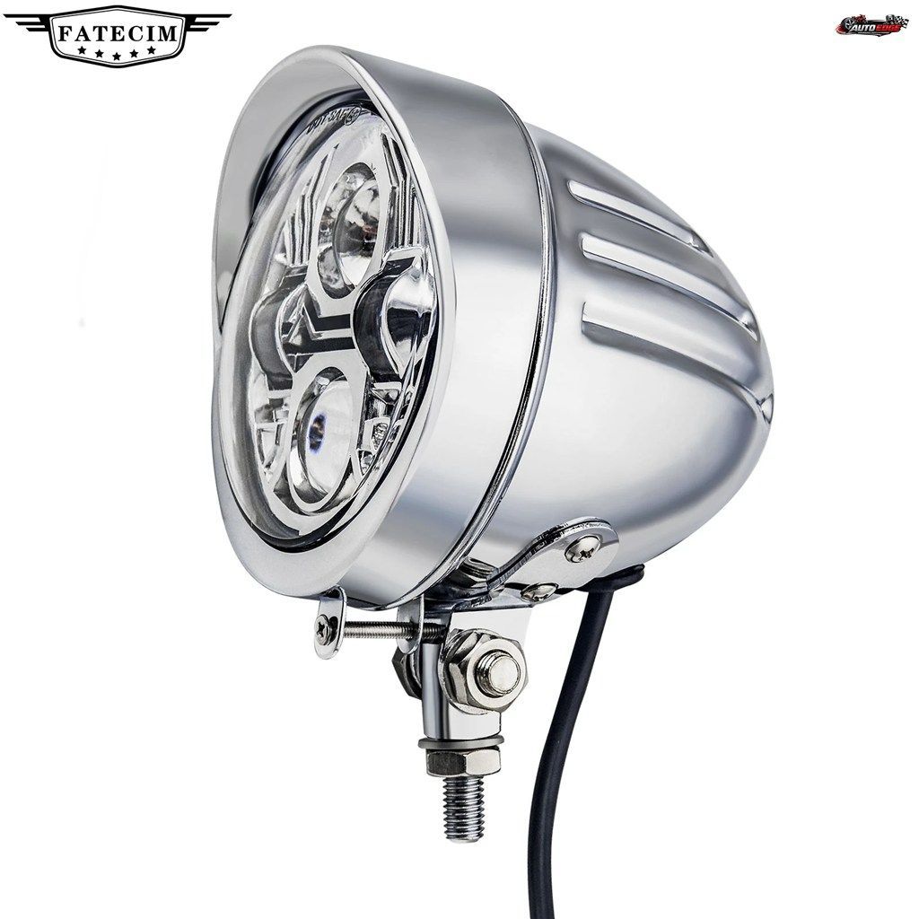 LED オートバイカスタムヴィンテージ 4.5 インチ LED ヘッドライトスポットランプハーレーチョッパー用