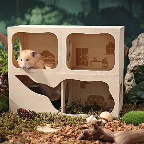 ハムスターペットラットマウストカゲ小動物用ハウス双子のお城家巣箱木箱おもちゃ遊具 2197265931.jpg?1709654875