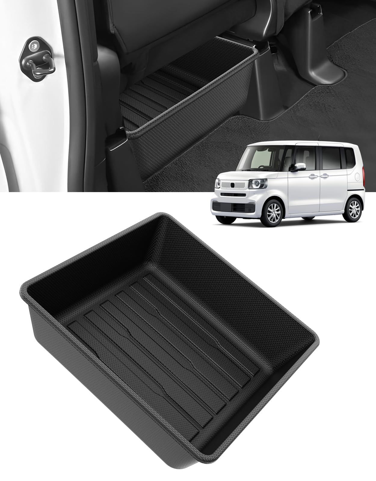 Cartist ホンダ 新型N-BOX JF5 JF6 シートアンダートレイ シート下収納コンテナ 助手席の下専用 アンダートレイ 新型エヌボックス NBOX JOY 2023年10月?現行 車種専用設計 収納ケース 小物入れ 内装パーツ 収 7e8b04b2