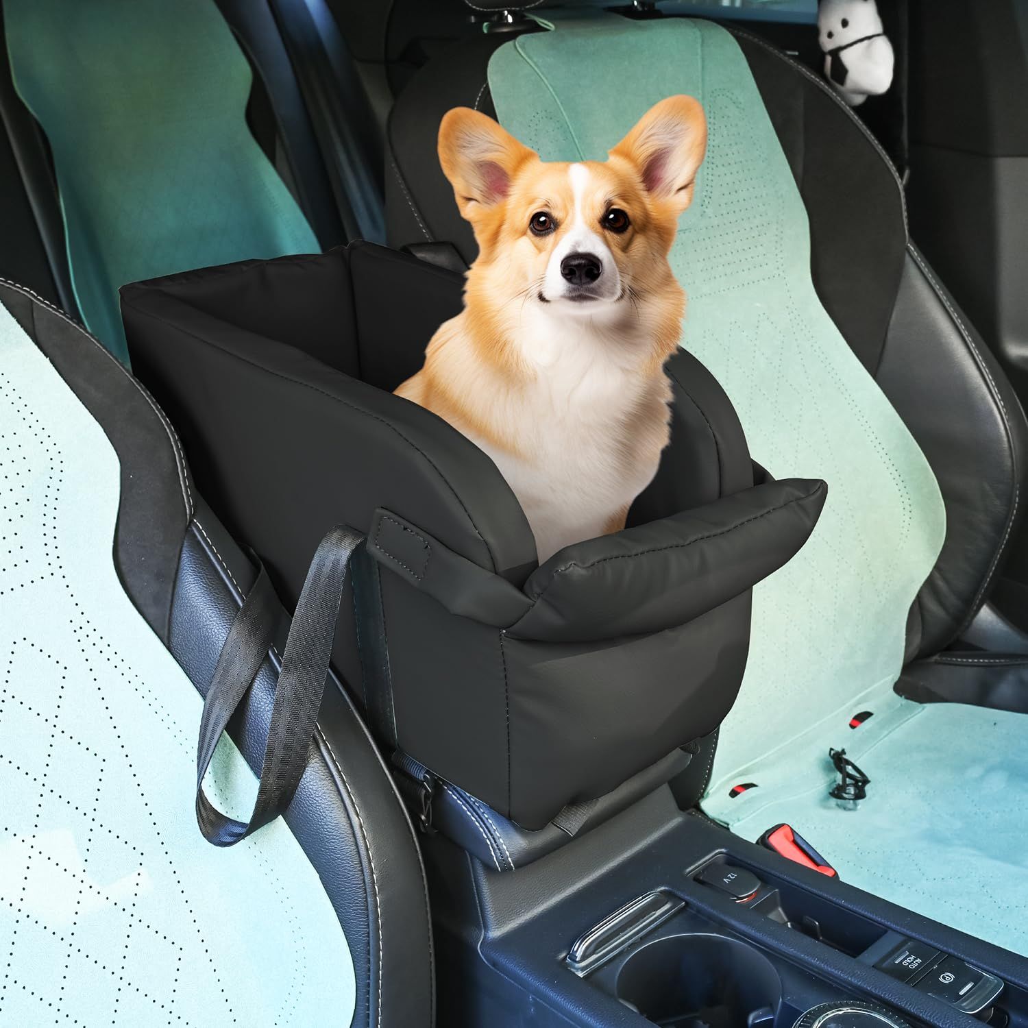 【2025年新登場】犬 ドライブボックス 車 ペットドライブボックス 犬シート車 アームレストボックス 助手席 飛び出し防止 Eppinn 小型犬 猫 車用 ベッド ドライブベッド カー用品 お出かけ おしゃれ 車載用 旅行 アウトドア 滑り 9d1f5fbd