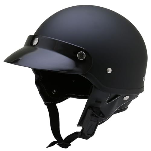 NEORIDERS GT2 ポリヘル バイク ヘルメット ハーフヘルメット マットブラック ショートバイザー付 SG/PSC 洗える内装 耳あて脱着可kk 6b15bbdd