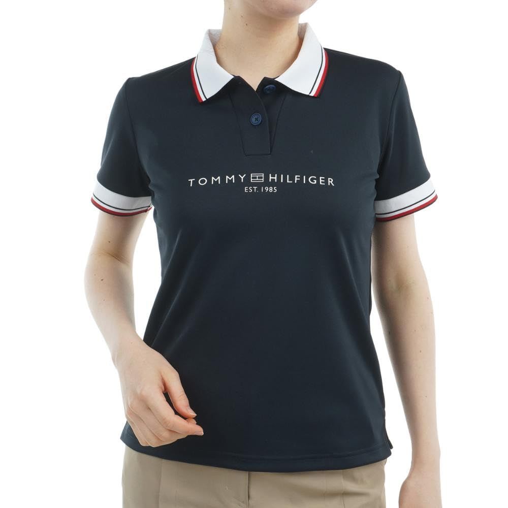 新品 TOMMY HILFIGER GOLF(トミーヒルフィガー ゴルフ) フロントロゴ ホワイトカラー半袖ポロシャツ THLA531