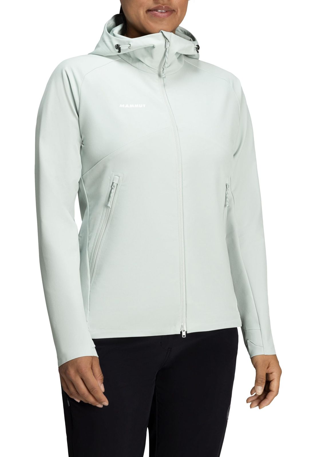 新品 [マムート] マクン 2.0 ソフトシェル フーデッド ジャケット アジアンフィット ウィメンズ/Macun 2.0 SO Hooded Jacket AF Women 1011-00802 silver sage