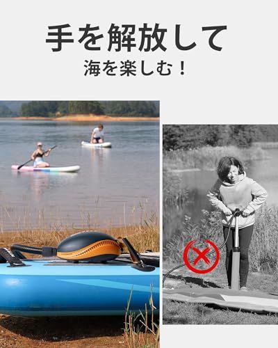 OUTDOORMASTER 電動エアーポンプ 20psi 電気高圧DC12V 空気入れ ポータブルポンプ インフレータブル SUP用 日光可読LCD 数値表示 液晶スクリーン 自動停止機能 過熱保護機能 運転中操作可能 日本語説明書付きe e917e26b