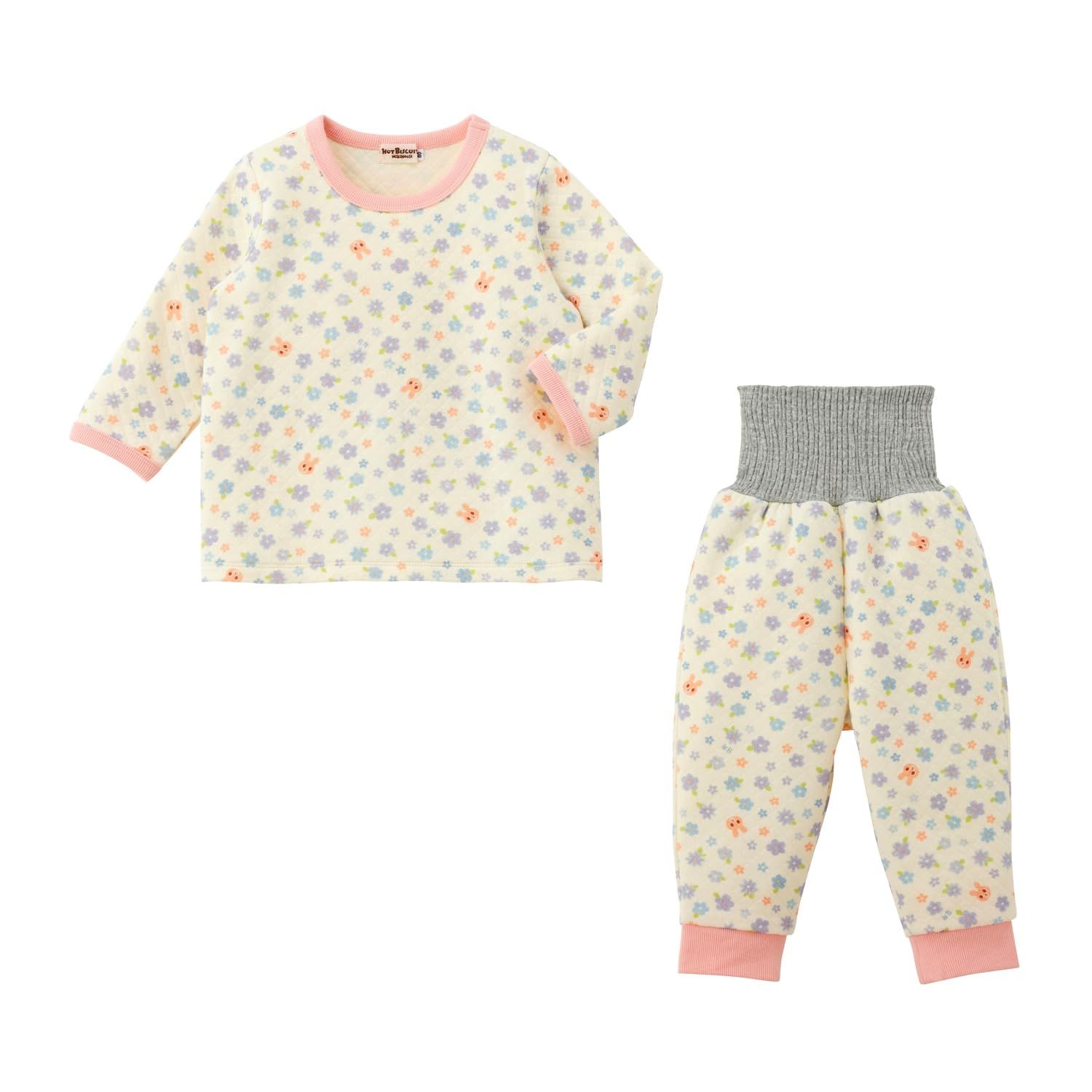新品 [MIKIHOUSE HOT BISCUITS] [ミキハウス ホットビスケッツ] パジャマ 男の子 女の子 ベビー 子供服 アイボリー 110cm 70-7338-143