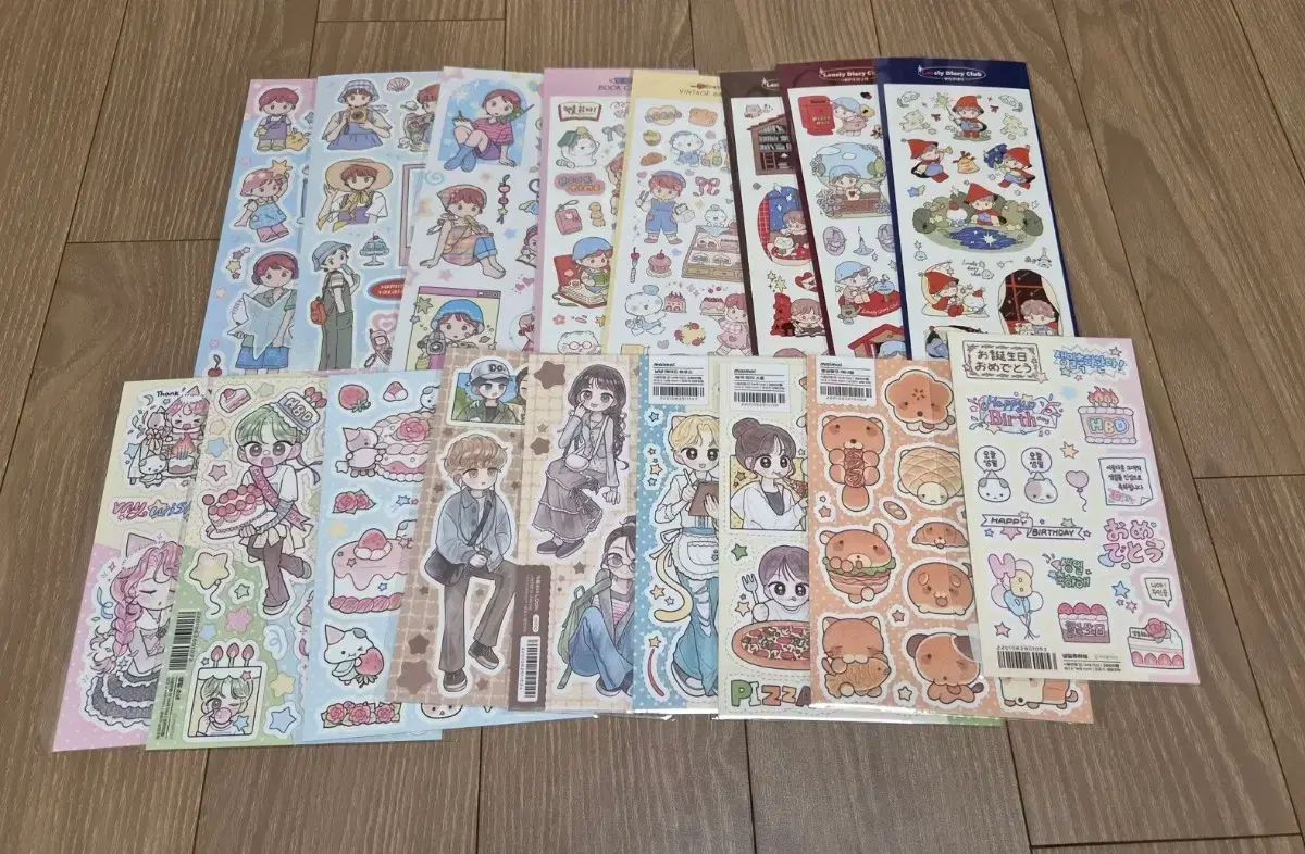 11番/人気作家 ダイアリーデコ シールステッカー 新品 100枚 まとめ売り/商品別価格設定あり 870/送料込み