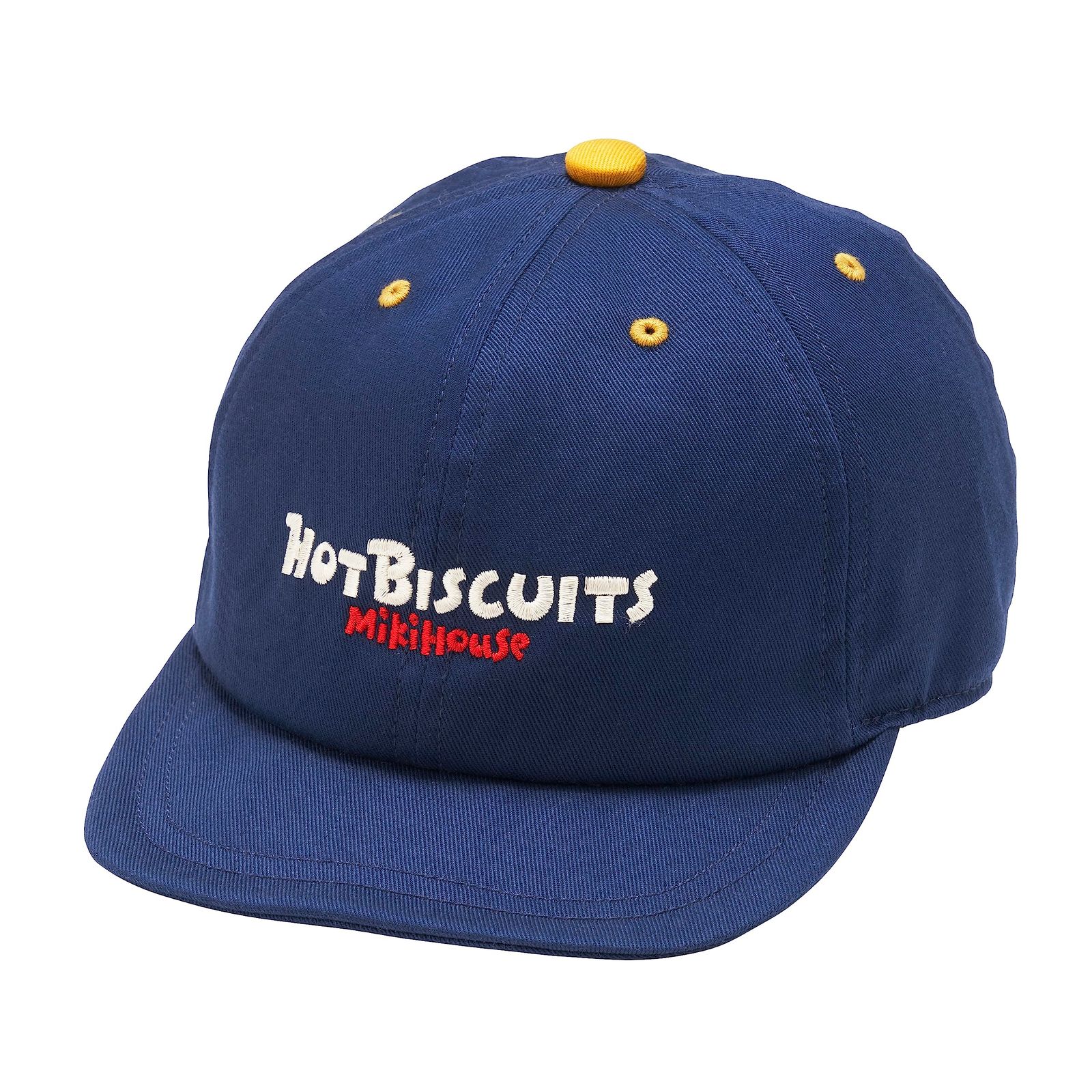 新品 [MIKIHOUSE HOT BISCUITS] [ミキハウス ホットビスケッツ] キャップ 男の子 女の子 キッズ 子供服 紺 S(48-50cm) 73-9101-492