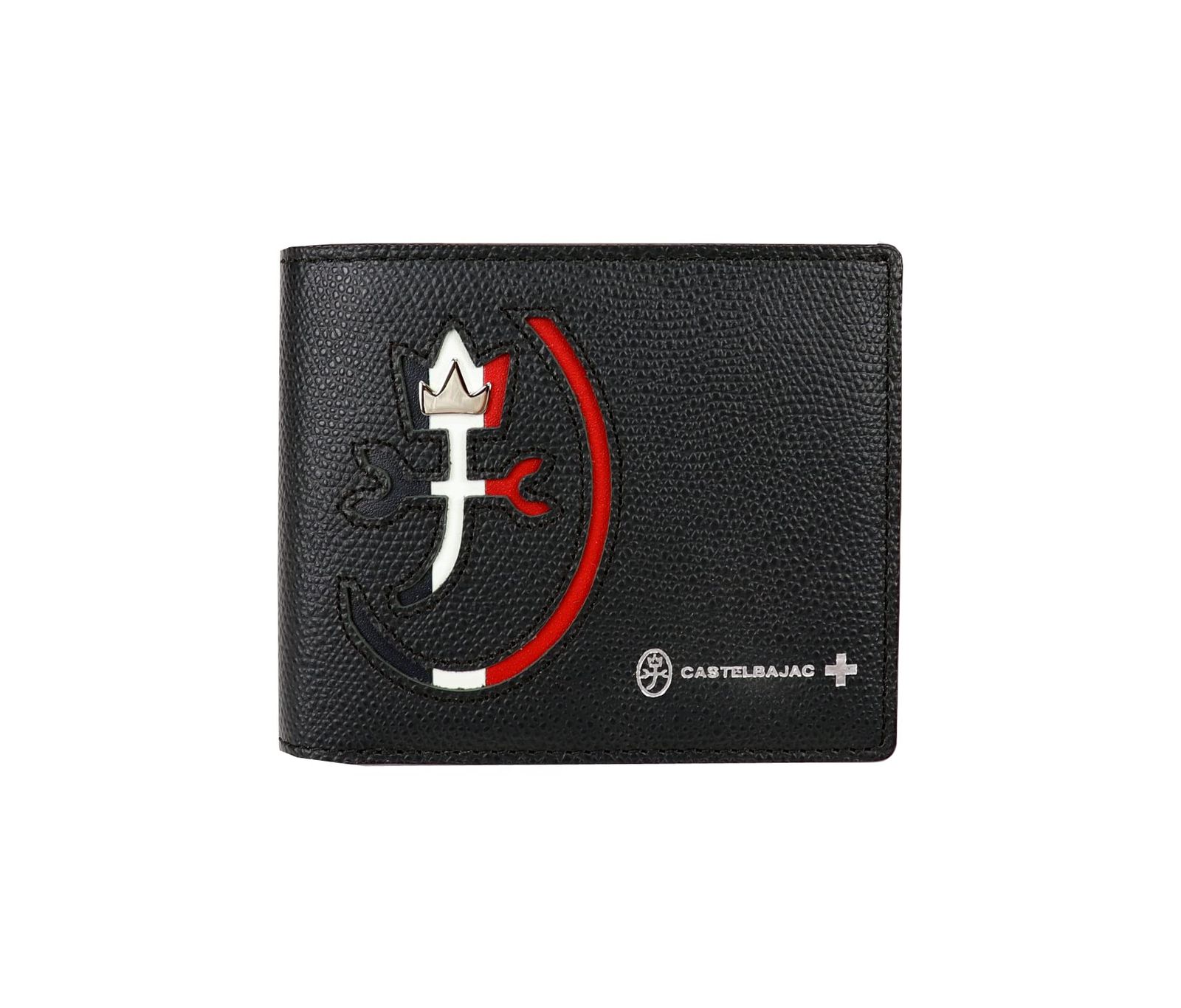 新品 [カステルバジャック] サイフ 二つ折り財布 カルネ 本革 (牛革 ブラック(black))