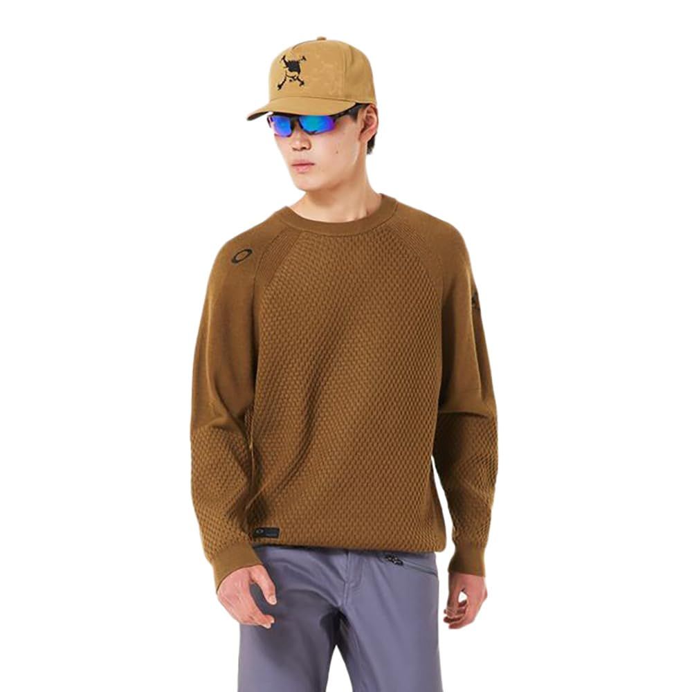新品 [オークリー] SKULL SURFACE SWEATER CREW 3.0 メンズ FOA408270 (87E) CINNAMON US L サイズ (日本 XL サイズ相当)