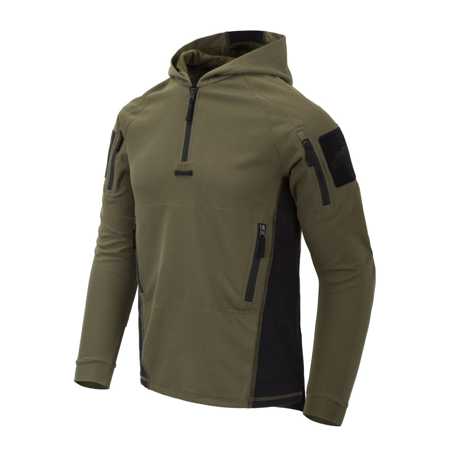 新品 [HELIKON-TEX] (ヘリコンテックス) レンジ フーディ RANGE HOODIE TOPCOOL 冷感 速乾 (S オリーブグリーン/ブラック)