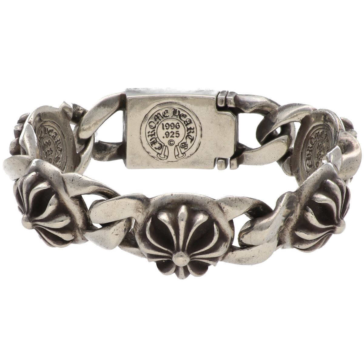 中古】 CHROME HEARTS クロムハーツ クロスリンクブレスレット 5リンク 