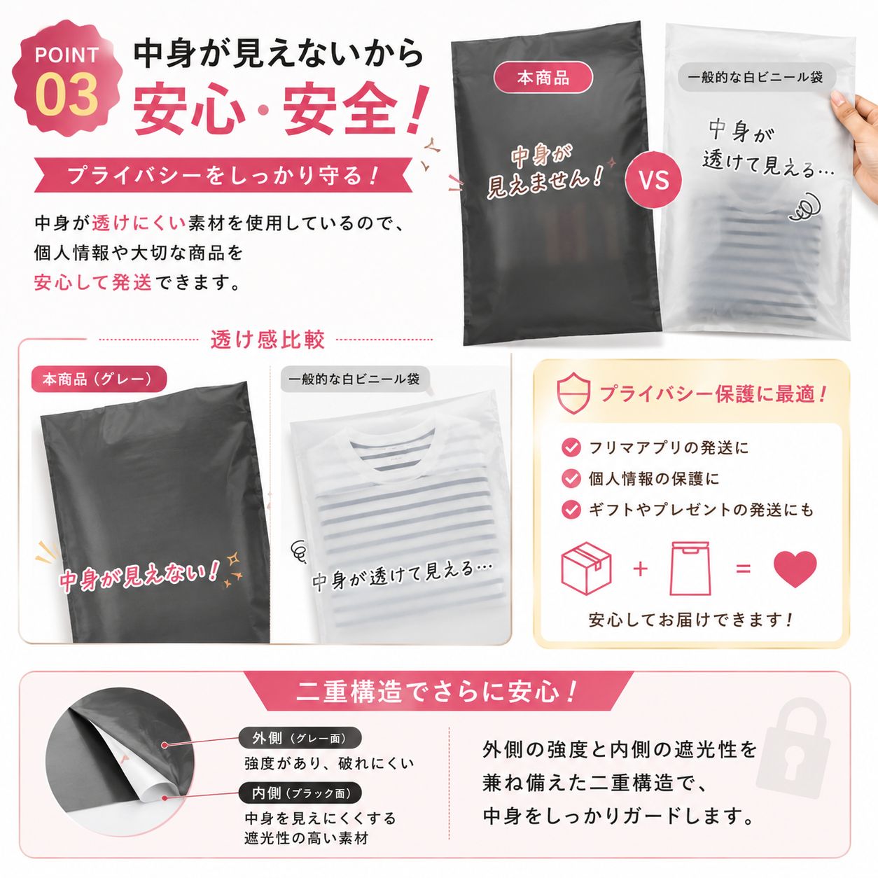宅配ビニール袋 25×35cm 100枚セット ネコポス ゆうパケットポスト