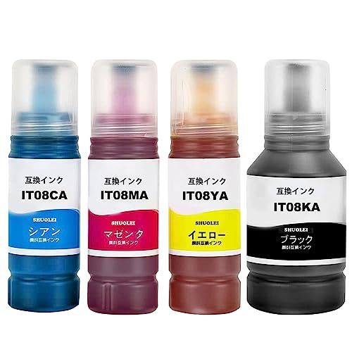 【SHUOLEI】EPSON エプソン用 IT08 互換インクカートリッジ 対応 エプソン PX-M6711FT PX-M6712FT PX-M791FT PX-S6710T/ d92ea086 4,786円