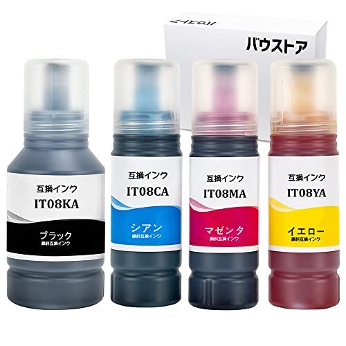 バウストア IT08 (鉛筆削り) ４色セット 互換インクボトル PX-M6711FT PX-M6712FT PX-M791FT PX-S6710T/ 0ab6b2cc
