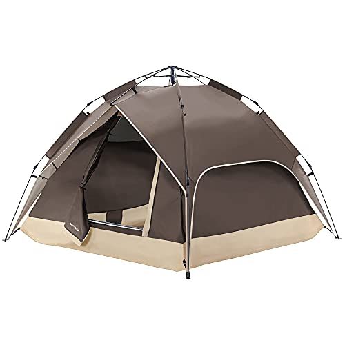 【新品】モダンデコ ワンタッチテント フルクローズ テント 2人用 ? 4人用 ドーム型 簡易テント uvカット 防水 【3人 4人用】 9706b337