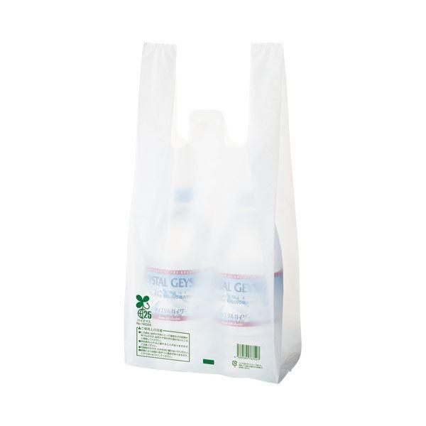 （まとめ） TANOSEEバイオマス配合レジ袋（乳白） 25号 1セット（1000枚：100枚×10パック） 〔×3セット〕
