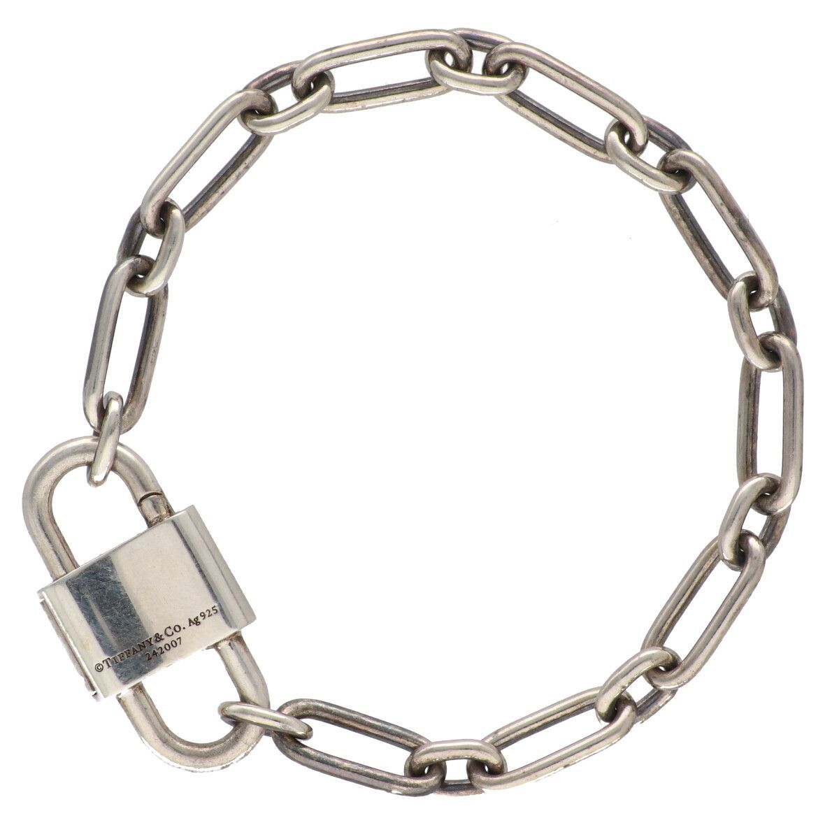 美品 TIFFANY&Co. 1837 ミディアムダブルロック ブレスレット 