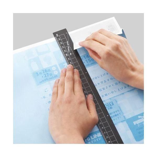 (まとめ）クツワ アルミ定規 30cm ブラックXS04BK 1個〔×15セット〕