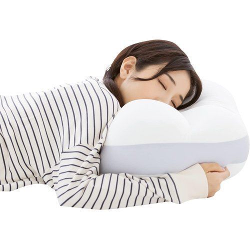 MORIPiLO 枕 うつぶせ寝 横向き寝対応 うもれる贅沢 もっちりマイクロビーズわた枕 やわらかめ ホワイト 55x35x15cm 包まれっぱなし まくらのモリシタ