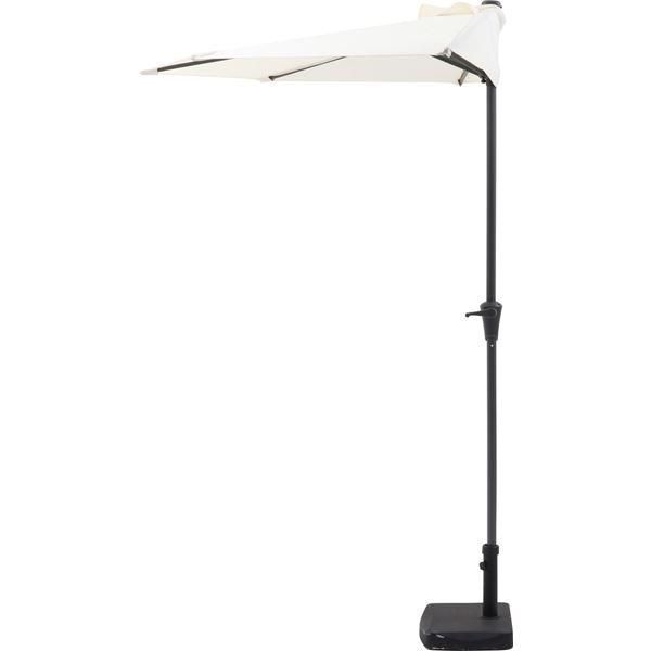 パラソル 約幅270cm 半円型 アイボリー クランク式 パラソルベース別売 ベランダ バルコニー テラス ウッドデッキ 庭