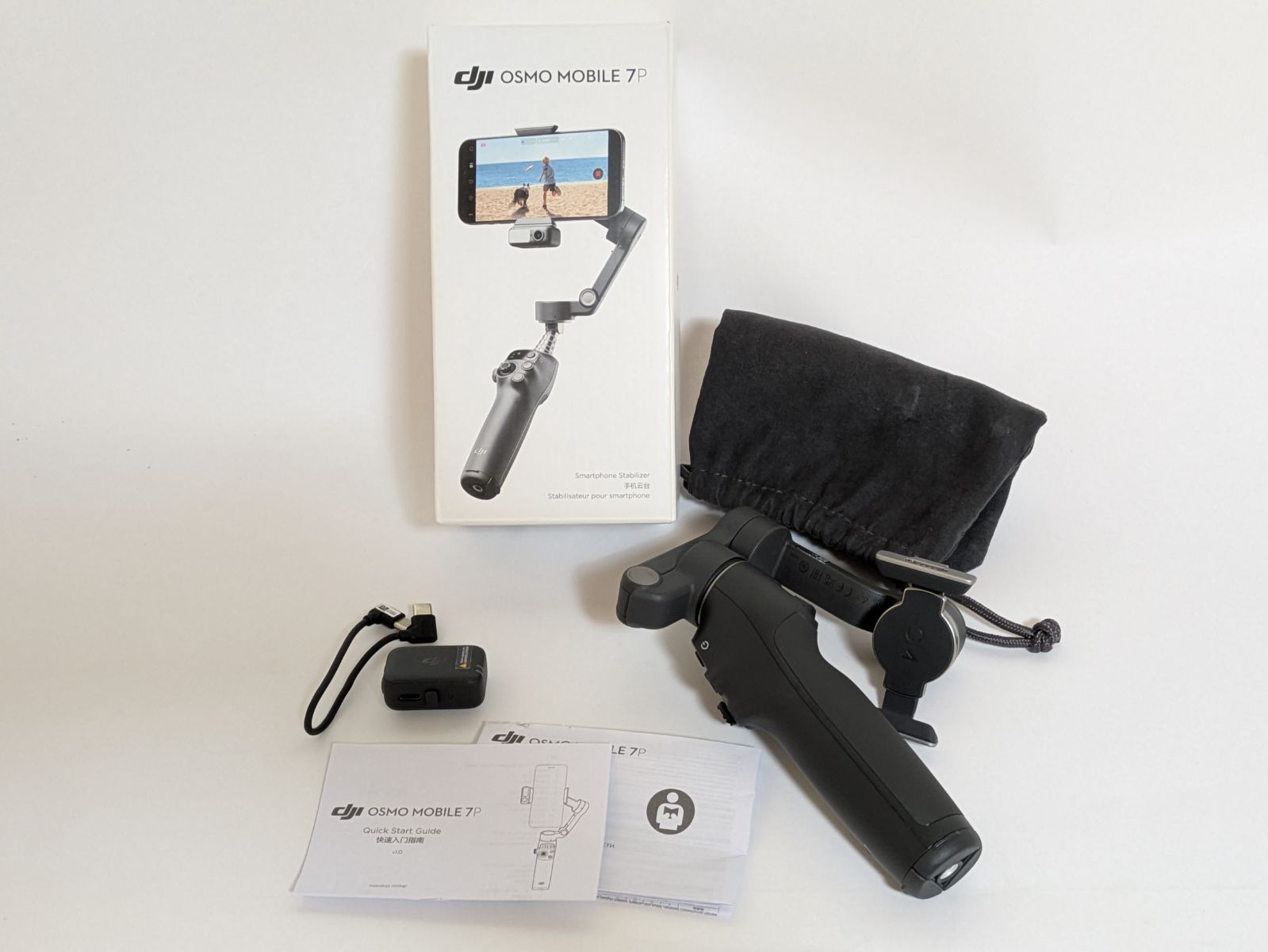 【美品】DJI Osmo Mobile 7P ジンバル スマホ撮影 手ブレ補正 Vlog 撮影家電