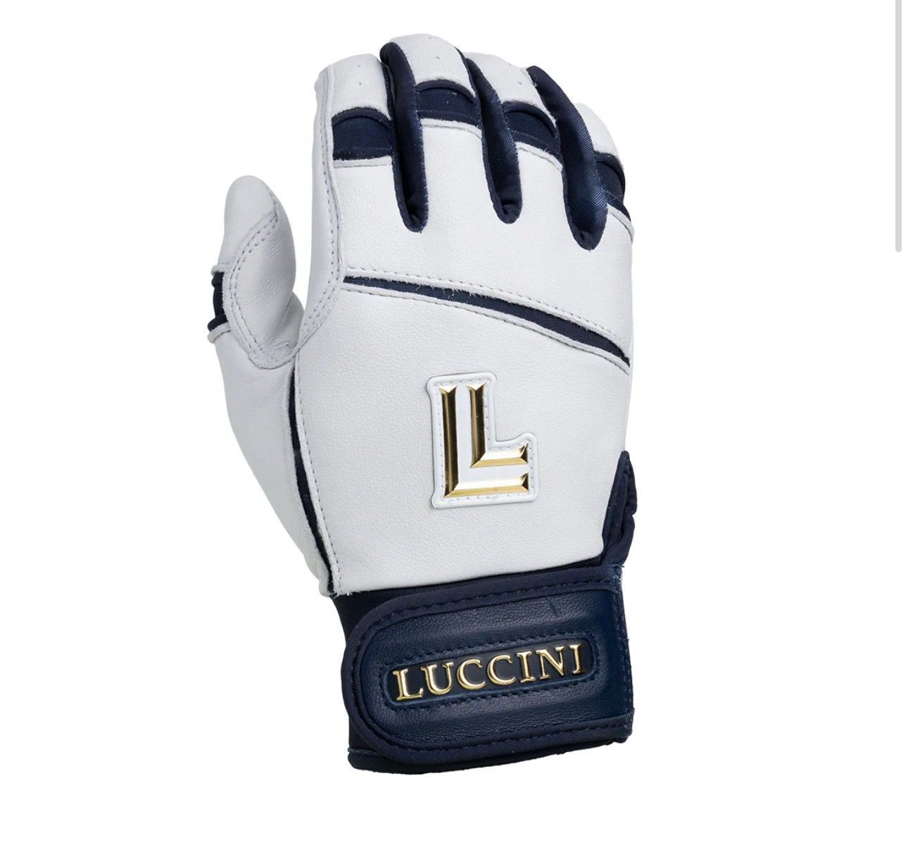 【限定感MAX】LUCCINI ルッチーニ　バッティンググローブ プロモデル 高級レザー仕様　Legacy Series White/Navy