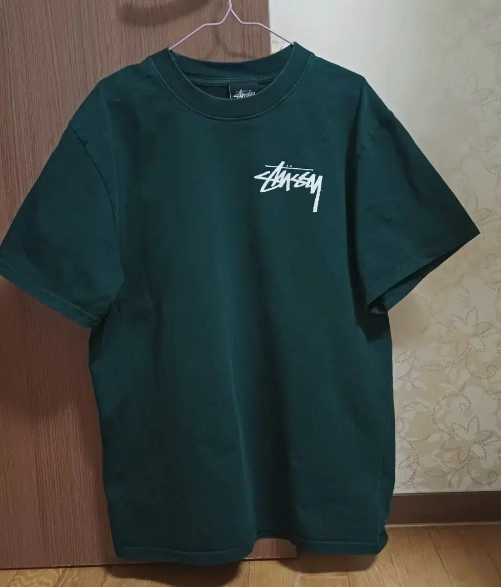 STUSSY ステューシー 基本 ロゴ 半袖 Tシャツ グリーン