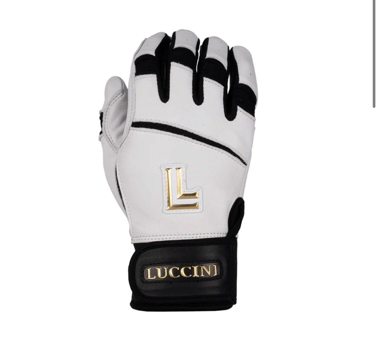 【限定感MAX】LUCCINI ルッチーニ　バッティンググローブ プロモデル 高級レザー仕様　Legacy Series White/Black