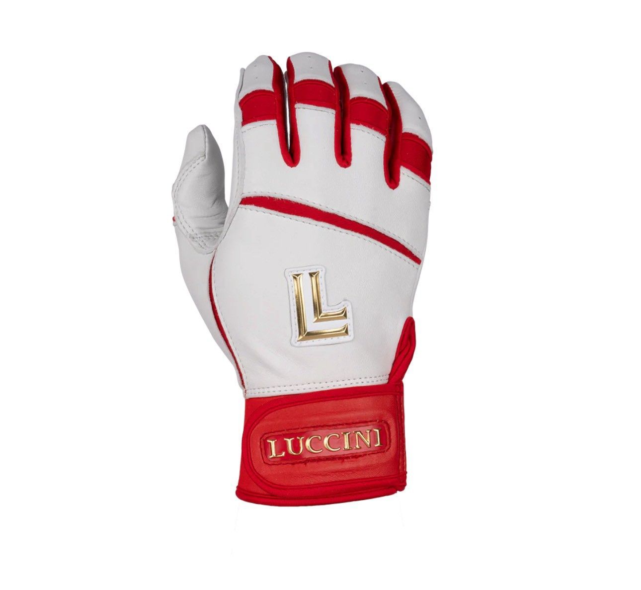 【限定感MAX】LUCCINI ルッチーニ　バッティンググローブ プロモデル 高級レザー仕様　Legacy Series White/Red