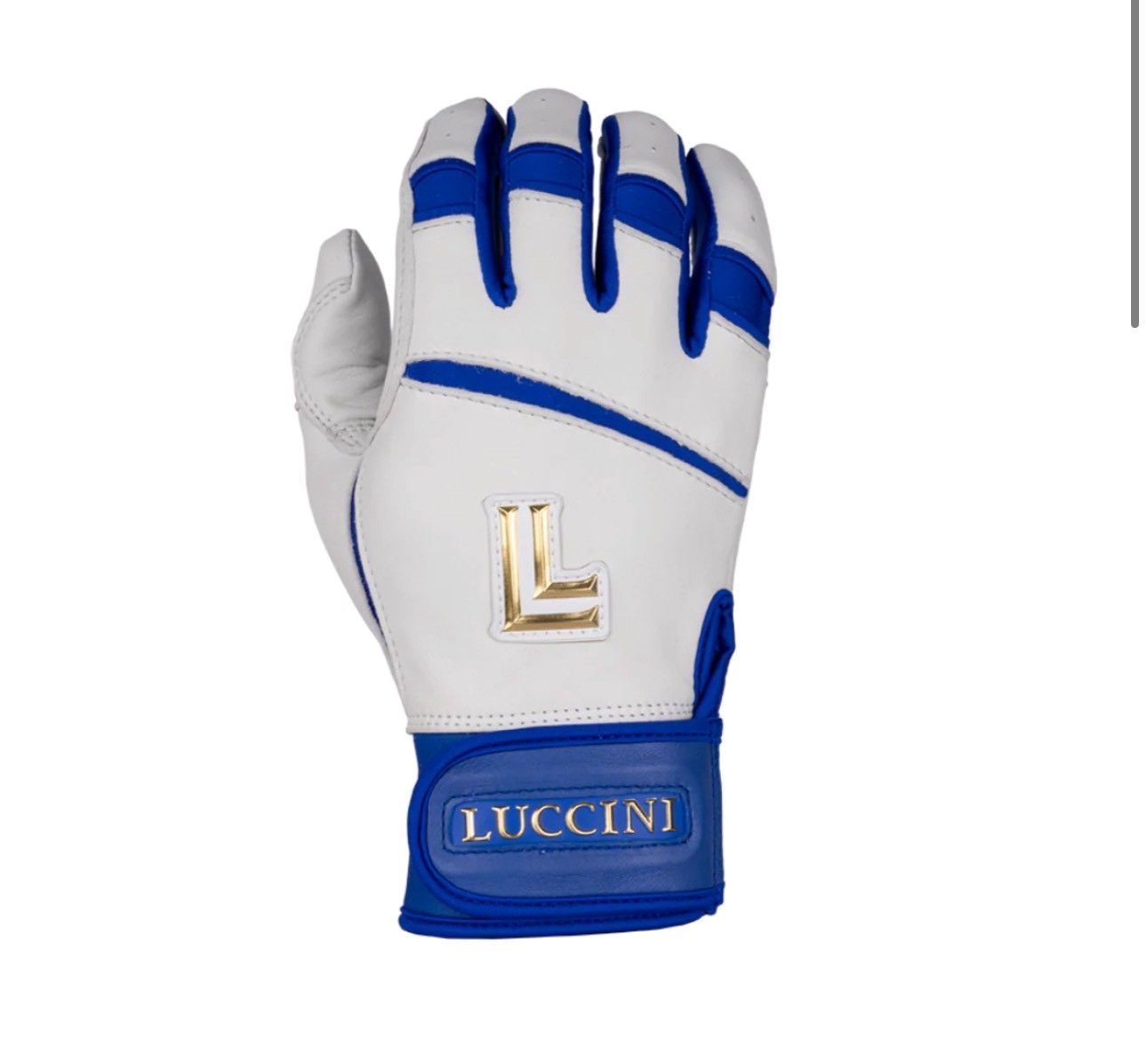 【限定感MAX】LUCCINI ルッチーニ　バッティンググローブ プロモデル 高級レザー仕様　Legacy Series White/Royal