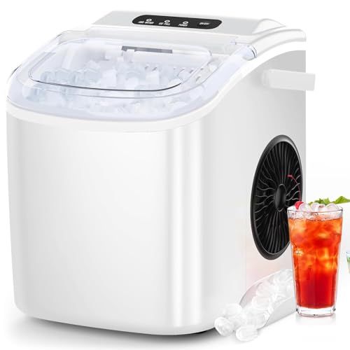 【新品】COWSAR 製氷機 家庭用 6分高速製氷機 自動洗浄機能 1.2L大容量タンク 2種氷サイズ調節可能 静音 自動停止 水不足提示 晩酌 家飲み オフィス飲み 日本語説明書付き ホワィト 93c745d9