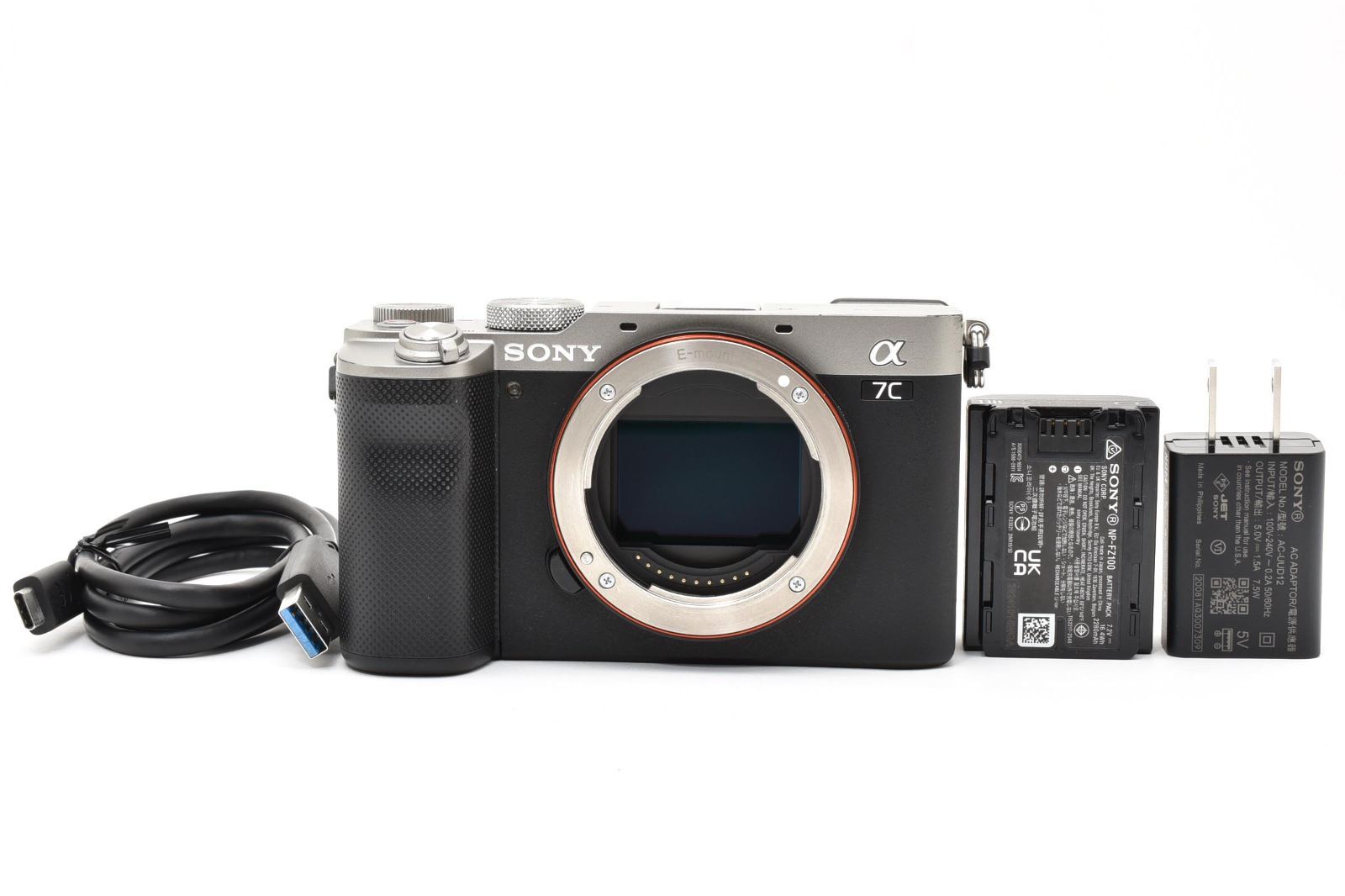 5961ショット! 極上品 Sony a7C シルバー バッテリーチャージャーセット た０２９