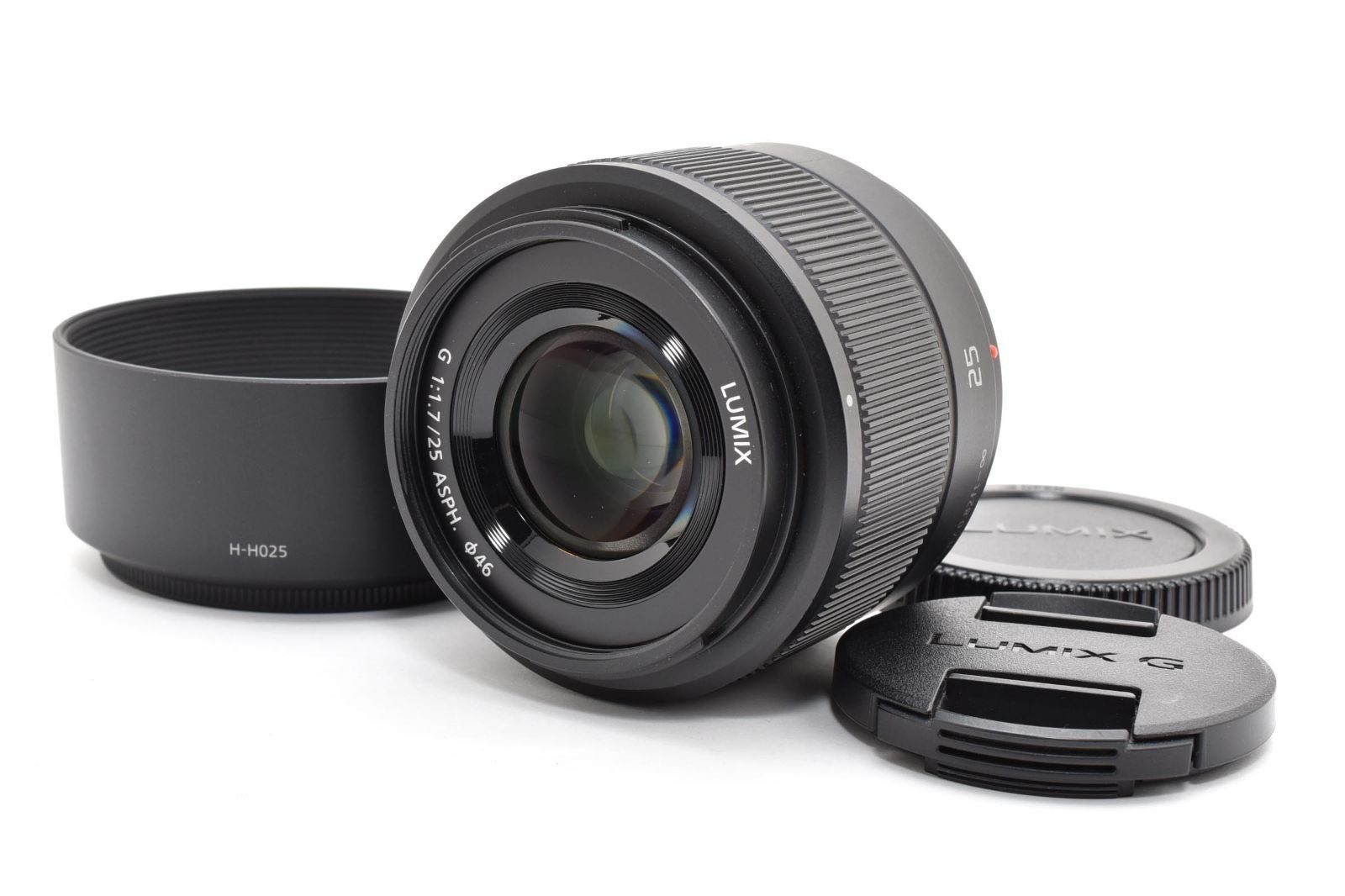 ★極上品★ パナソニック Panasonic LUMIX G 25mm F1.7 ASPH. H-H025 ブラック ARYM6241 #88
