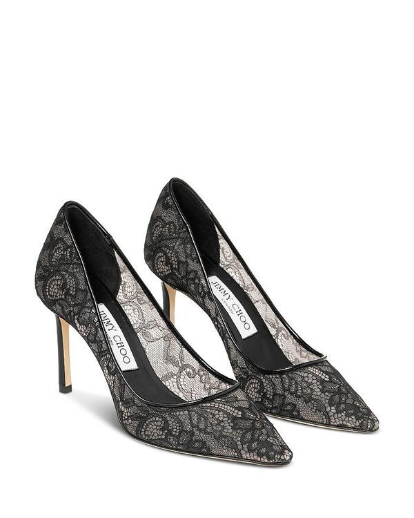 ジミーチュー レディース シューズ パンプス レース Jimmy Choo Womens Romy 85 Lace Pumps Black ブラック
