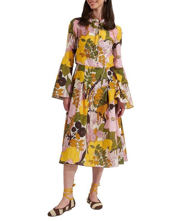 ラ・ダブル・ジェイ レディース トップス ワンピース ミディワンピース ミディ La DoubleJ Casanova Midi Dress Big Flower Rose Pink ピンク