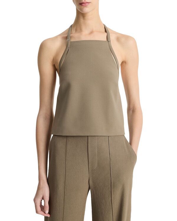 ヴィンス レディース トップス シャツ ホルター Vince Apron Halter Top Oak Moss