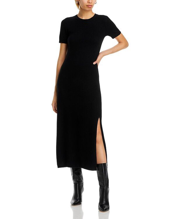 アクア レディース トップス ワンピース ミディ AQUA 100 Cashmere Midi Dress Exclusive Black ブラック 21,520円