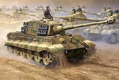 【中古】プラモデル 1/16 ドイツ軍 キングタイガー/フルインテリア 2in1(ヘンシェル/ポルシェ砲塔) 「ドイツ戦闘車輌シリーズ」 [00910]