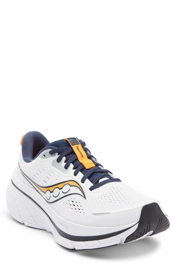 サッカニー メンズ シューズ スニーカー Saucony Guide 18 Running Shoe White Navy ホワイト