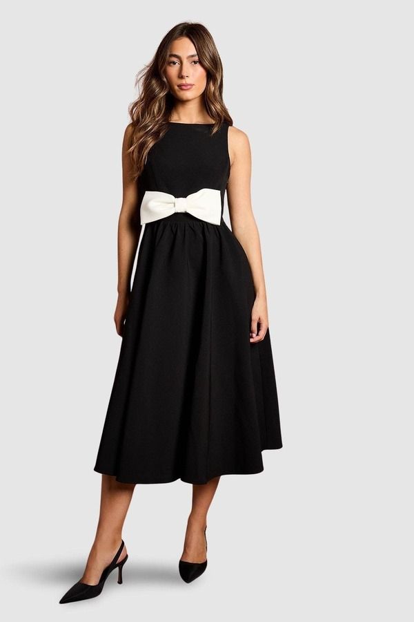 コースト レディース トップス ワンピース ミディ ノースリーブ Coast Sleeveless Bow Midi Dress Mono