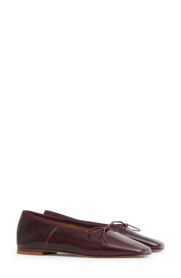 マンサーガブリエル レディース シューズ パンプス Mansur Gavriel Square Toe Ballerina Flat Dark Oxblood オックスブラッド 73,040円