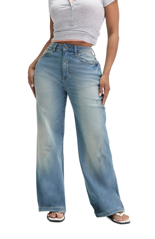 コットンオン レディース ボトムス デニムパンツ Cotton Womens Curvy Stretch Wide Jean Delusion Blue ブルー