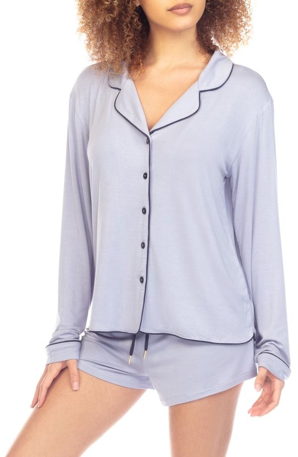 ハニーデュー インティメッツ レディース アンダーウェア ナイトウェア Honeydew All American Long Sleeve Short Pajamas Lunar