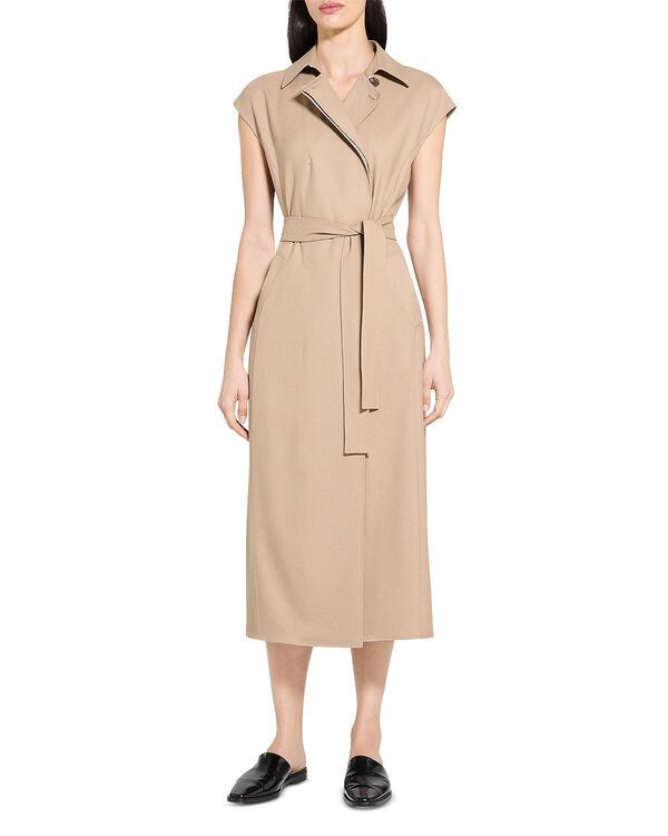 セオリー レディース トップス ワンピース マキシ Theory Trench Maxi Dress New Camel キャメル