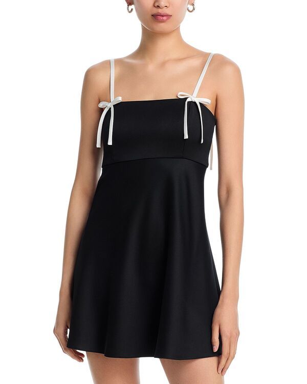 アリスアンドオリビア レディース トップス ワンピース ミニ Alice and Olivia Morgan Babydoll Mini Dress Black ブラック
